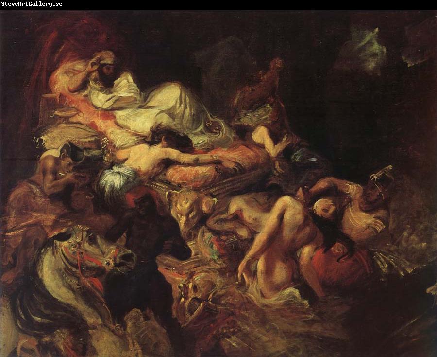 Eugene Delacroix Stgudie to the death of the Sardanapal